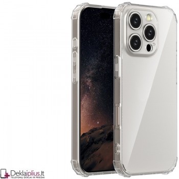 Silikoninis - Anti shock dėklas - su kameros apsauga - skaidrus (Apple Iphone 16 Pro)